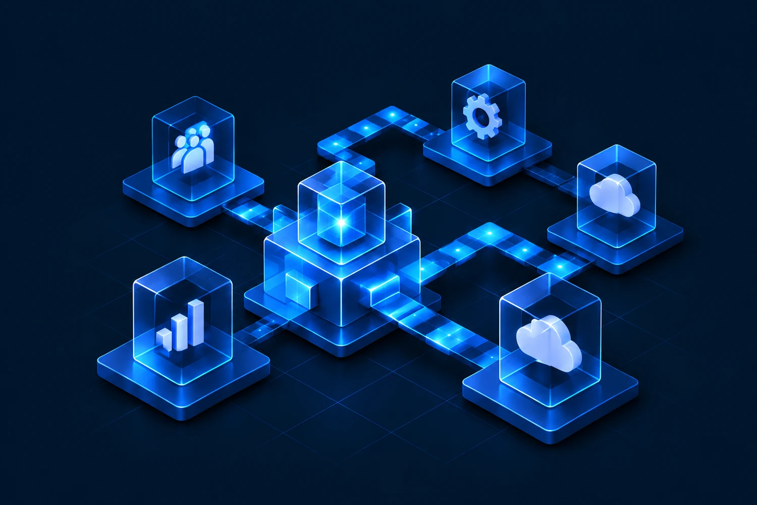 Digital Transformation connected systems illustration